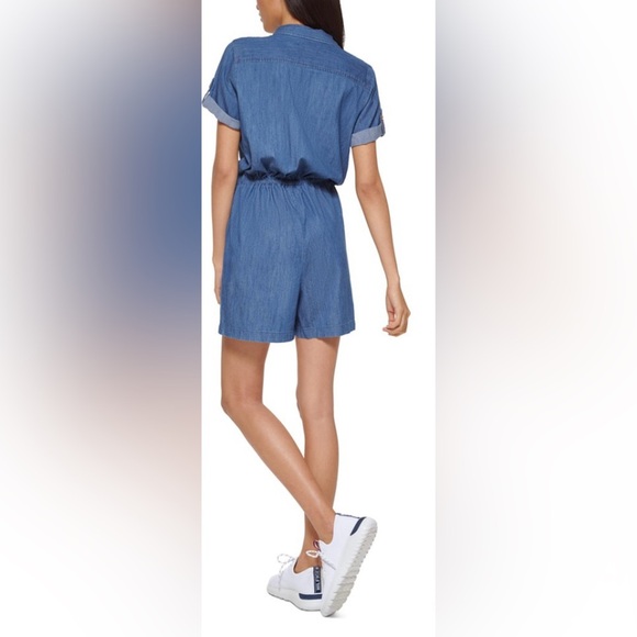 Tommy Hilfiger - Chambray Utility Romper- Size Large - Picture 7 of 12